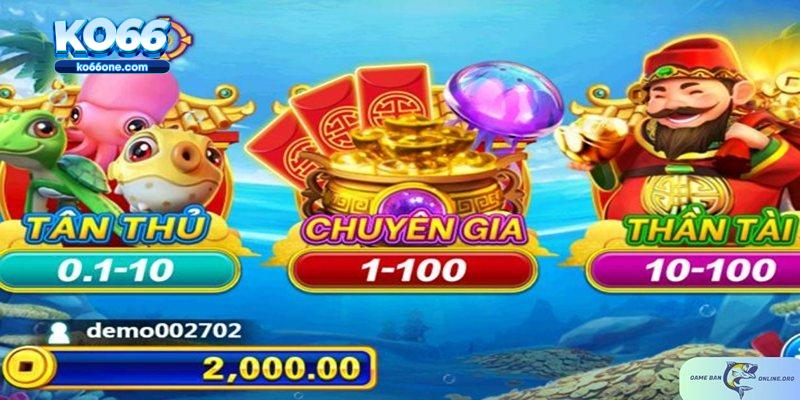 Các phòng game Bắn Cá Thần Tài tại KO66 mang đến trải nghiệm đa dạng